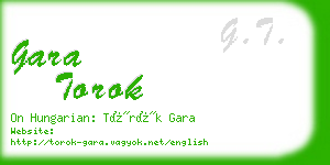 gara torok business card